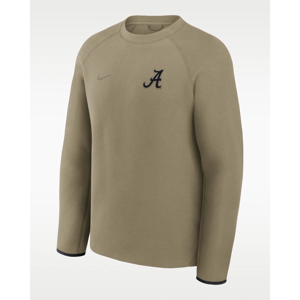 Alabama Crimson Tide Men's Medium Nike Tech Fleece Crewneck Sweatshirt Olive